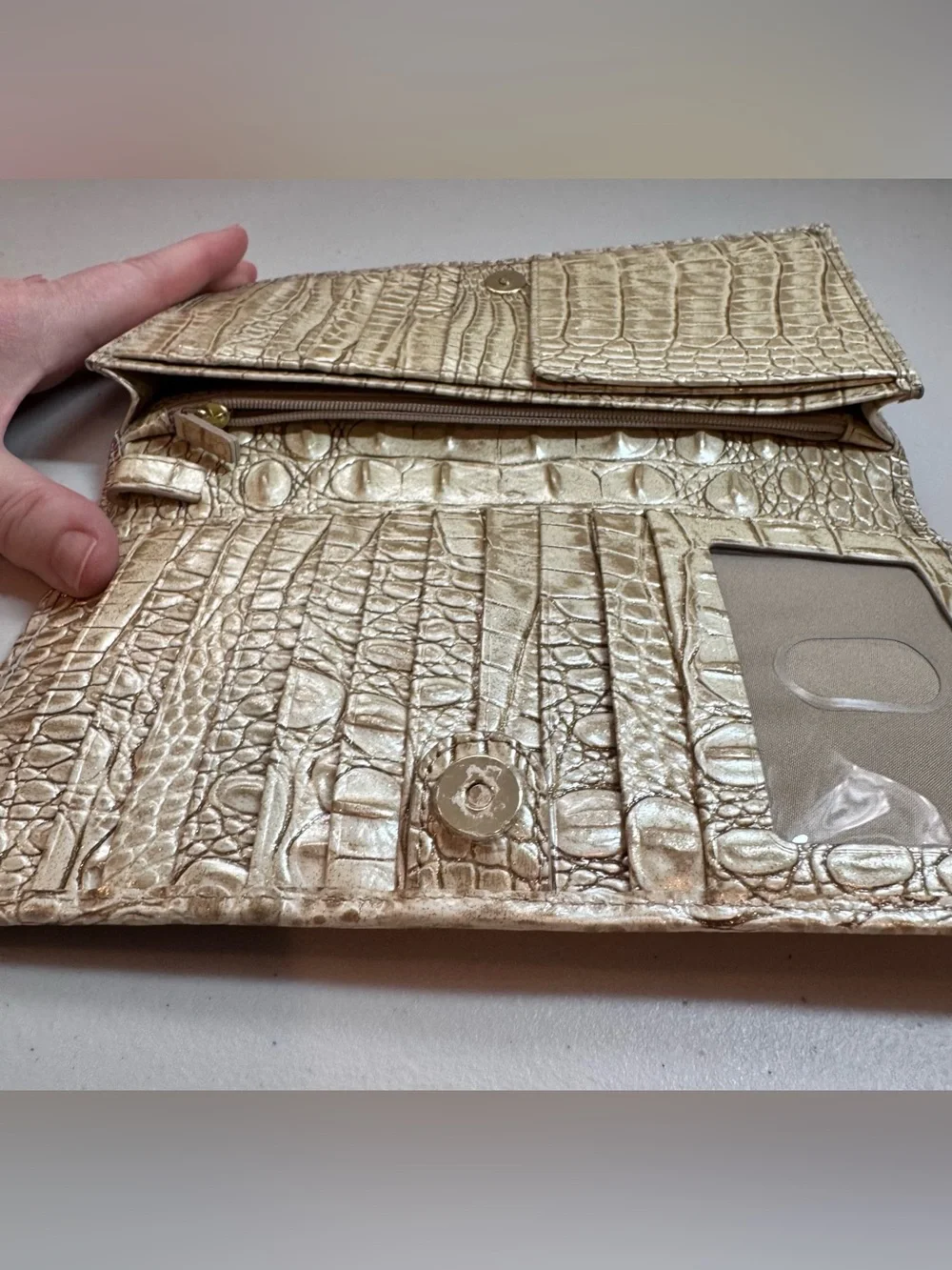 Brahmin AnnMarie Stardust Melbourne Leather Wallet Clutch